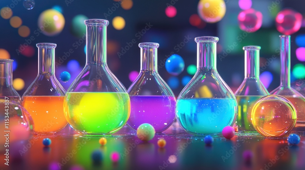 Poster engaging science experimentation in bright classroom setting