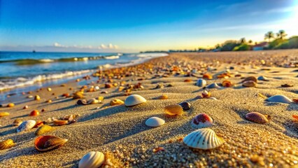 Empty Grado Beach, Italy: Serene Seascape Macro Photography