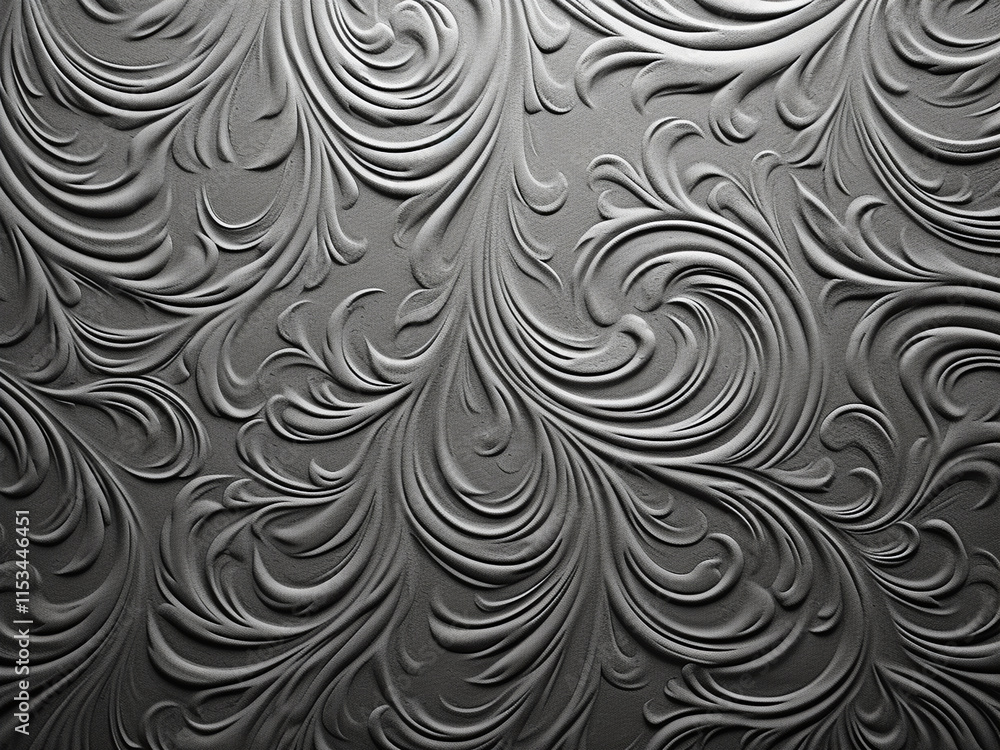 Poster embossed paper background in black and white illuminated with soft lighting