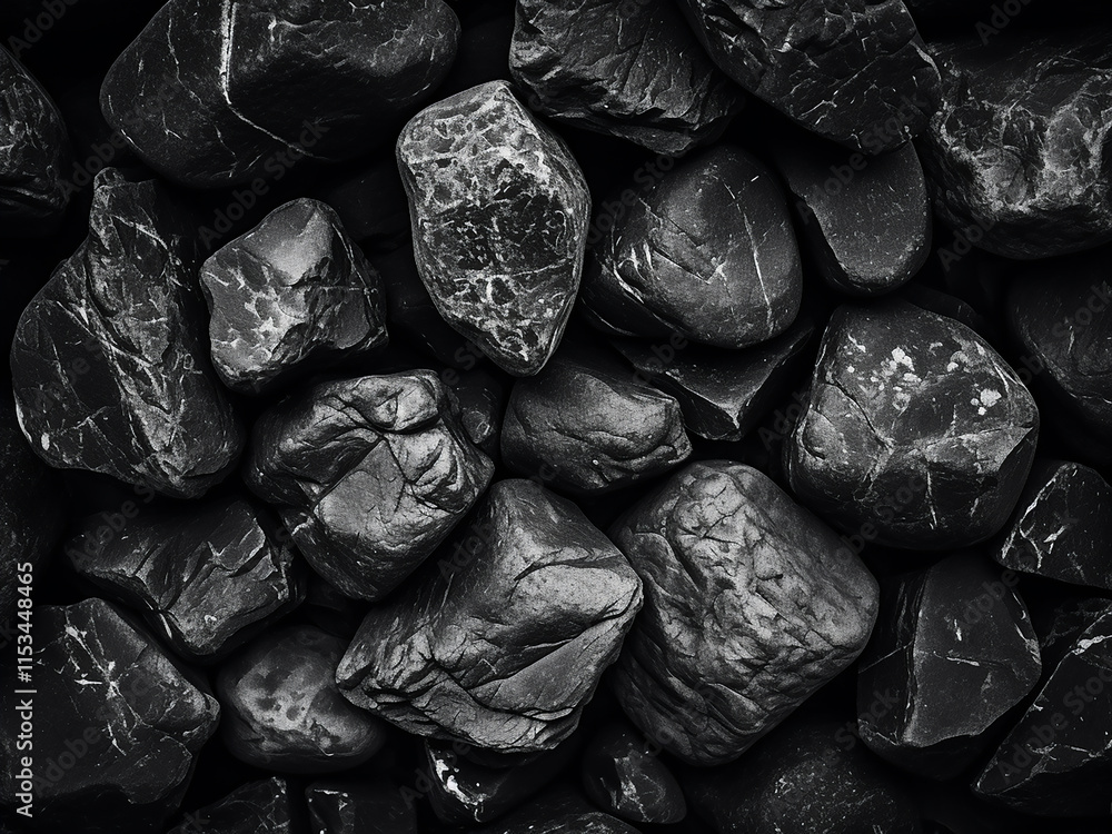 Poster dark black stone texture creating a smooth background surface