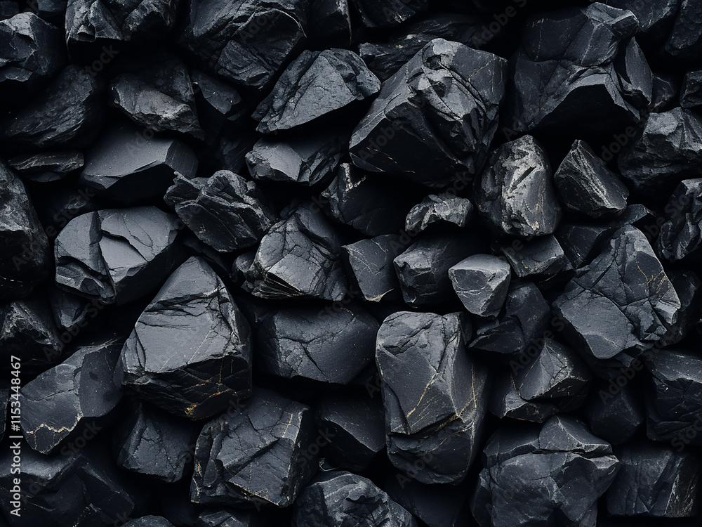 Poster textured black stone surface creating a strong visual effect