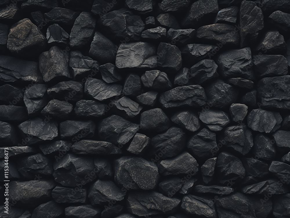 Poster black stone texture with a natural rugged pattern for a unique background
