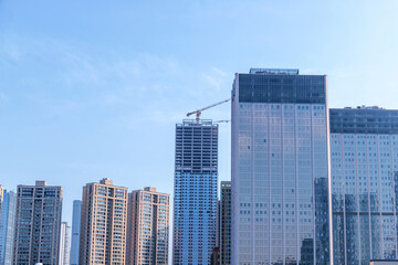 Fototapeta premium High-rise housing buildings in Tianfu New District, Chengdu