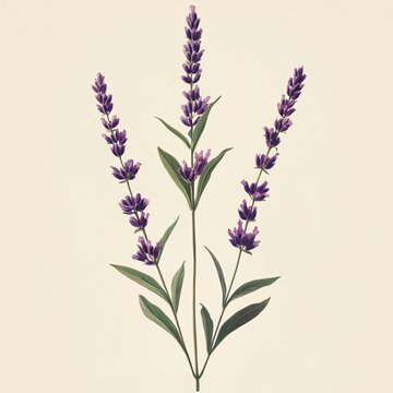 Lovely vervain artwork featured on a plain white canvas.