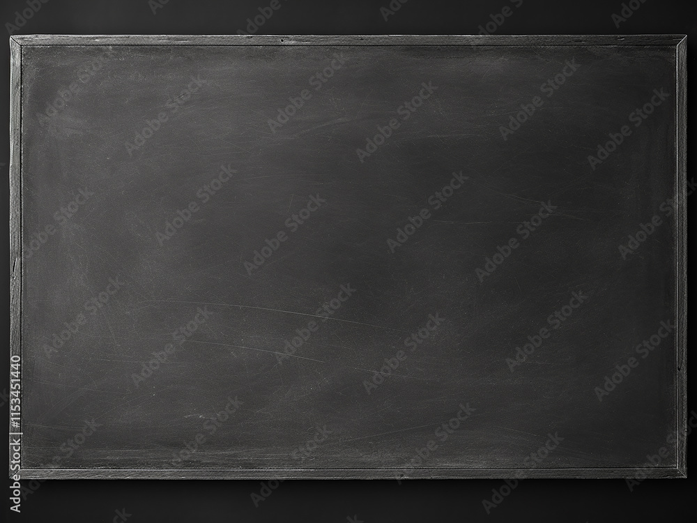 Poster empty black chalkboard texture with faint traces of chalk offers a simple backdrop