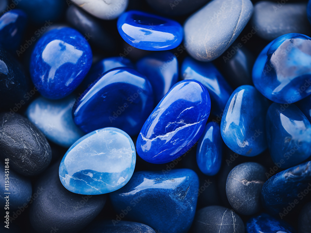 Aufkleber a smooth blue stone background with subtle texture creating a serene backdrop