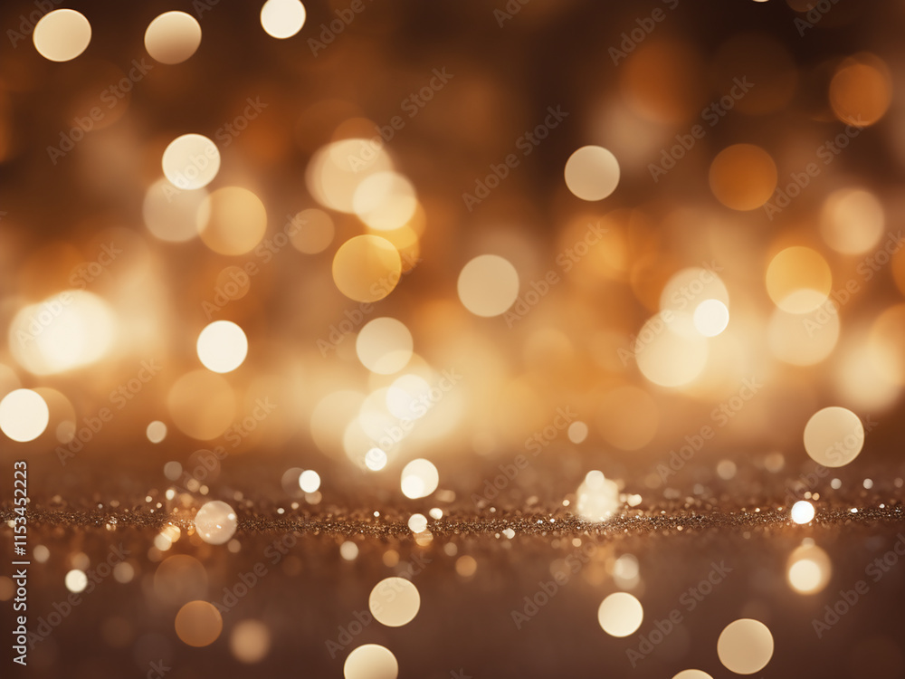 Aufkleber brown background with soft white bokeh blur creating a dreamy and out-of-focus effect