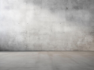 Polished grey cement wall and floor with smooth surface texture showcasing a vintage look