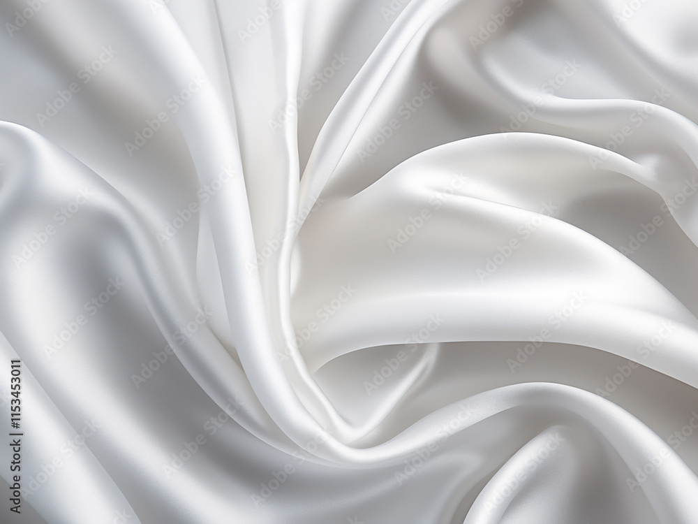 Aufkleber crisp pristine white fabric with a shiny surface and high resolution image quality