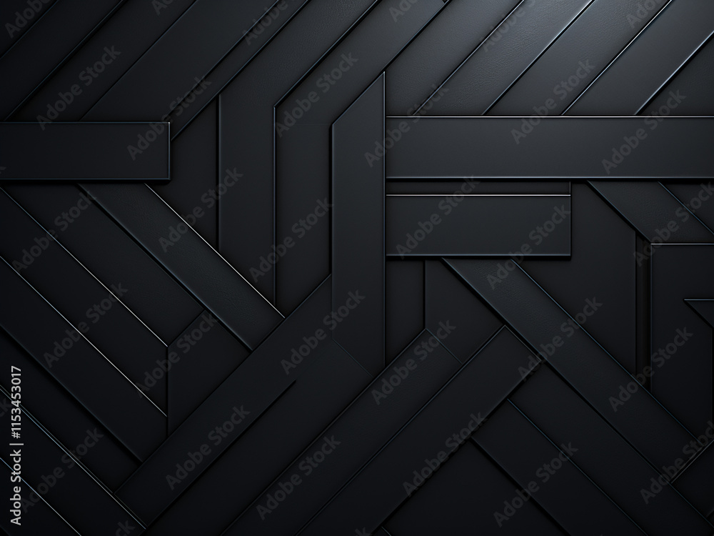 Aufkleber classic black tile design rendered in 3d creating a smooth and elegant surface