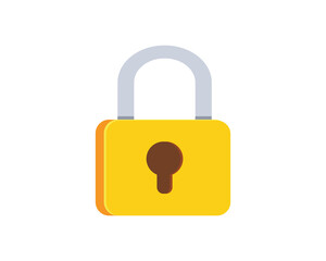 Lock icon. Lock padlock symbol of device security. Privacy symbol vector stock illustration. Round and square shape padlock.