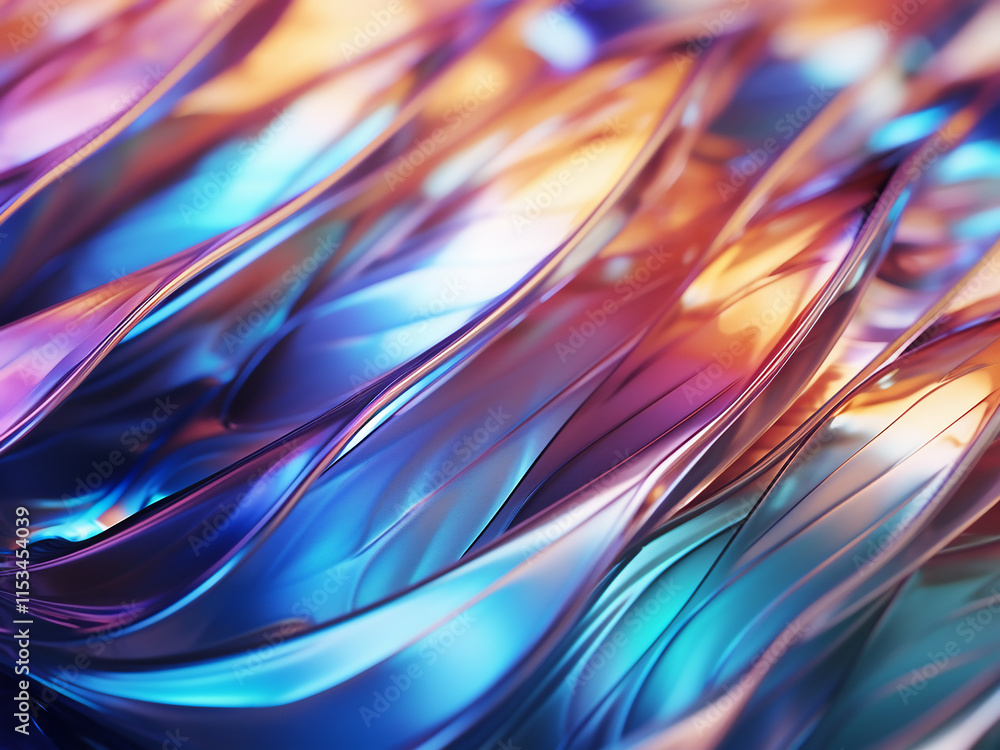 Poster closeup of beautiful computer-generated color patterns in a photo