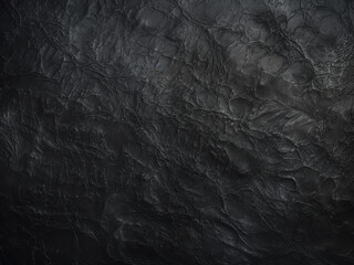 Closeup of dark black grunge textured surface with rich details