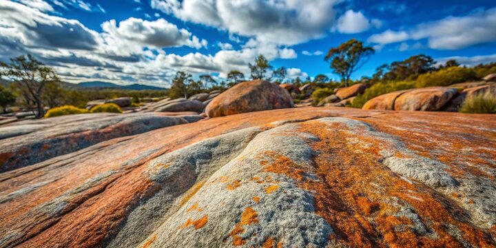 Weathered Stanthorpe Granite Close-Up: Australian Granite Belt Texture and Pattern