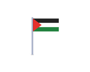 Palestine flag. Flag icon of Palestine country. Free Palestine slogan. Collecion of National flag of Palestine country isolated on white background.