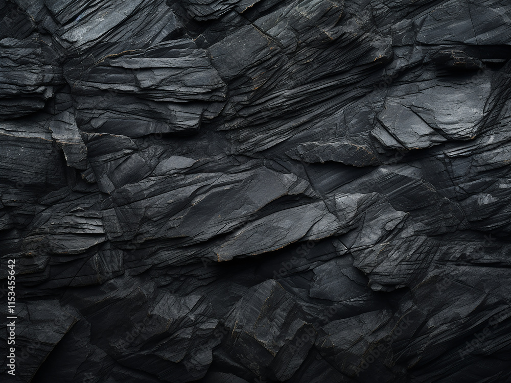 Poster dark grey-black slate texture creating a smooth and dark background