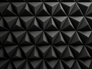 Obraz premium Triangular dark grey acoustic foam rubber texture for soundproofing