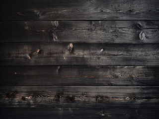 A scratched and grungy dark wooden board with black wood texture
