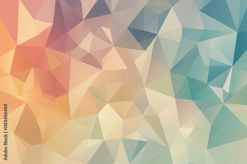 Poster abstract geometric shapes with gradient colors minimalist design with enough copy space for branding