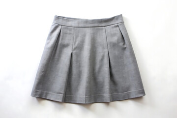 gray skirt on white background simple and modern white background