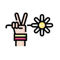 hand holding a flower