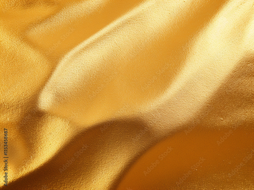 Poster close-up view of gold metal surface with intricate texture for design use