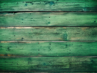 Obraz premium Weathered green wood texture background with shabby appearance