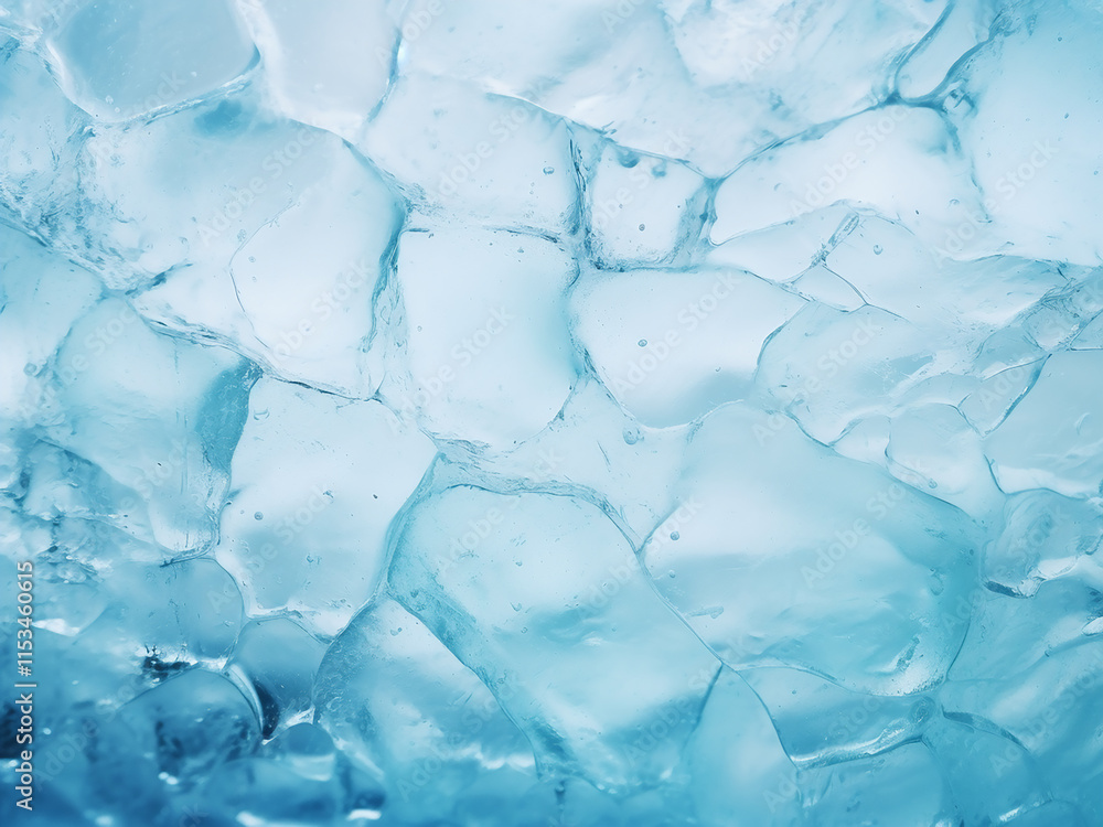 Poster frozen ice texture with a smooth and crystalline appearance reflecting light and shadow