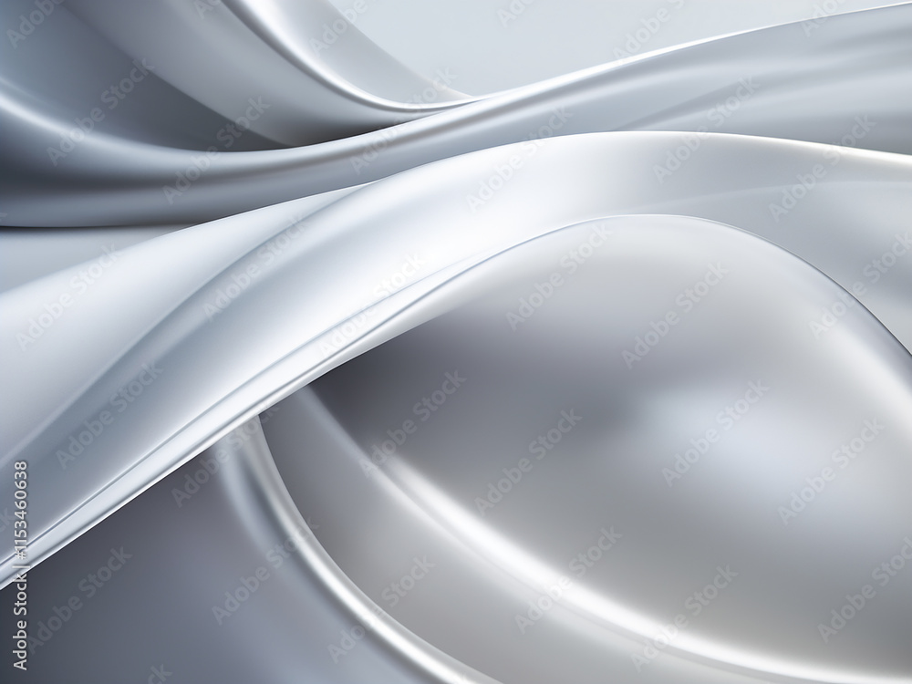 Poster smooth abstract silver surface with metallic finish and soft reflective highlights