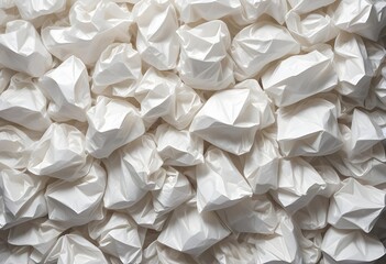 Obraz premium Crumpled white foil sheets , creating an abstract textured background