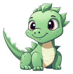 Fototapeta premium PNG Dragon cartoon animal green.
