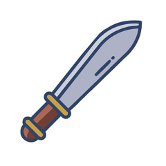 knife on white background