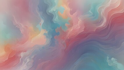 Abstract calm air wallpaper. Soft pastel multicolor illustration. Romantic white background with...