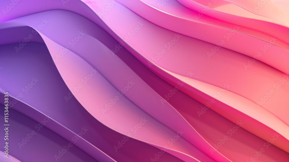 Aufkleber colorful abstract waves create a dynamic visual effect in shades of purple and pink