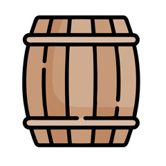 wooden barrel illustration