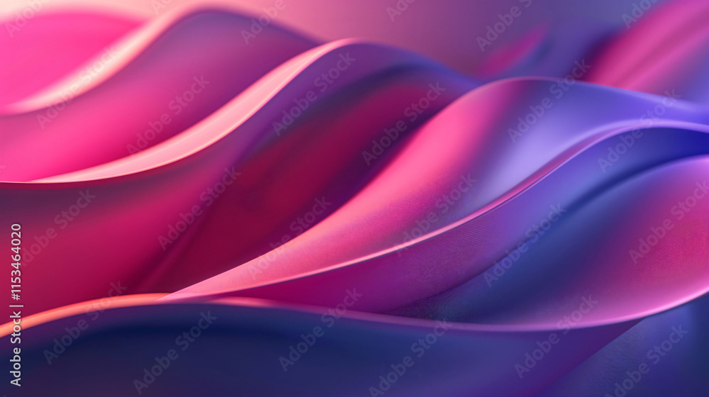Poster colorful flowing waves create an abstract design with rich gradients and smooth curves in a dynamic 