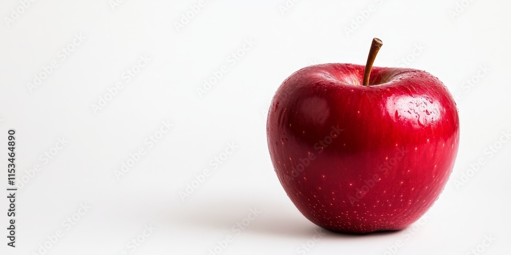 Poster isolated red apple on a white background, showcasing the vibrant red apple in a clean cutout style t