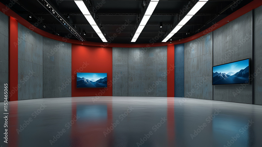 Aufkleber dynamic breaking news studio background illustration engaging design for captivating and informative