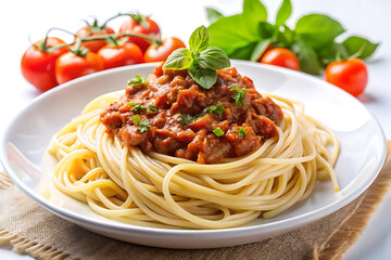 spaghetti with tomato sauce