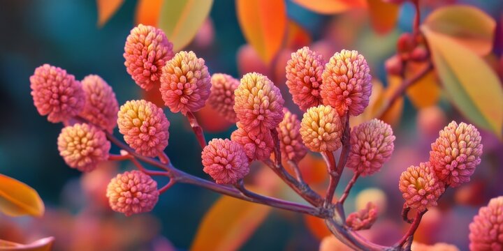 Stunning depiction of combretum indicum showcasing its vibrant colors and unique shape, capturing the essence of combretum indicum in a visually appealing manner.