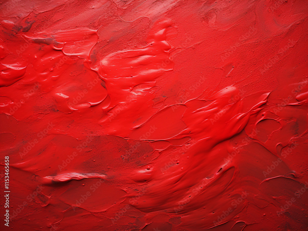 Poster red painted textured surface with bumpy details