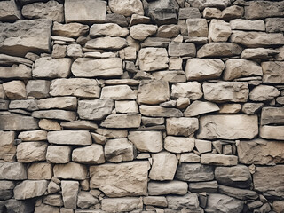 Fototapeta premium Decorative cracked stone wall with uneven surface for background