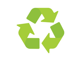 Obraz premium Green recycle icon. Recycling and rotation arrow symbols. Vector illustration isolated on white background.