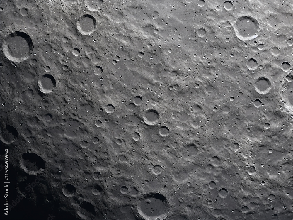 Poster seamless surface texture of the moon in high resolution