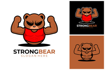 Strong Brown Bear Logo Design