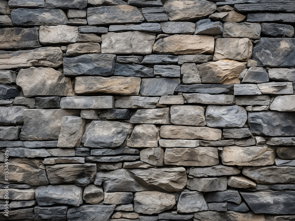 Aufkleber textured stone wall creating a rustic and strong background
