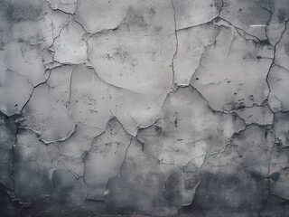 Cracked dark gray concrete wall texture offering a distressed appearance