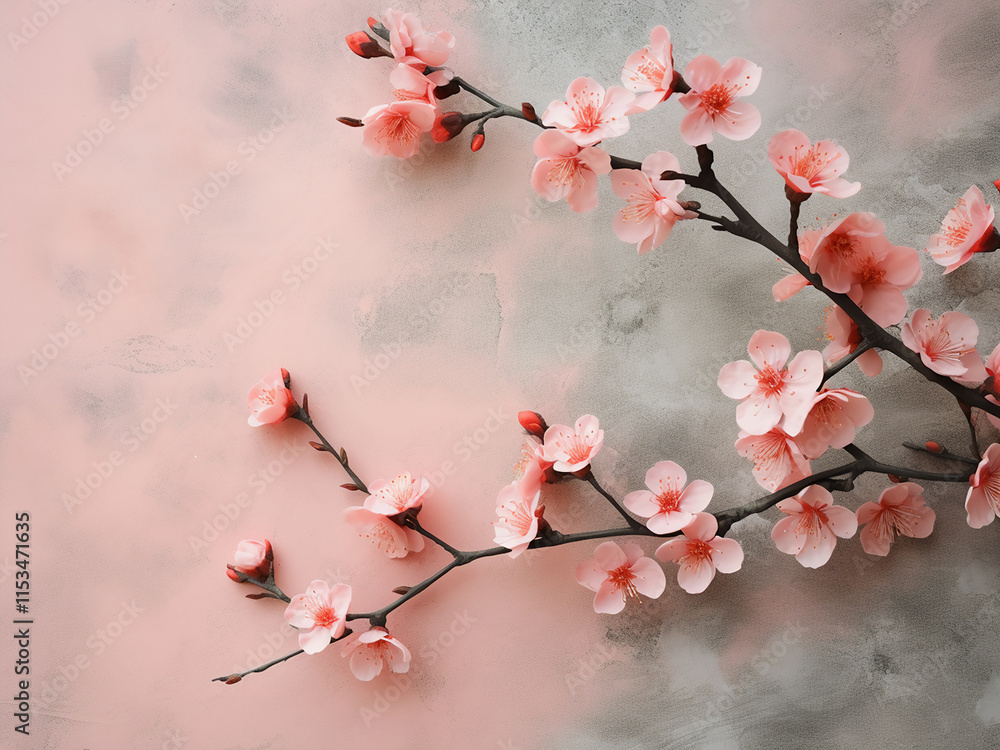 Poster plastered peach or coral wall texture creating a soft and warm background effect