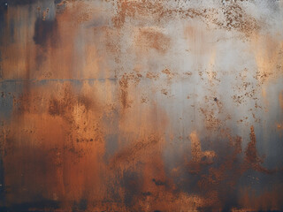 A top view of rusted metal with a grungy texture for a vintage look
