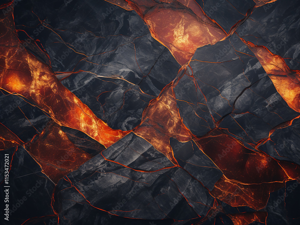 Poster glowing and vibrant weathered stone surface with unique patterns and textures